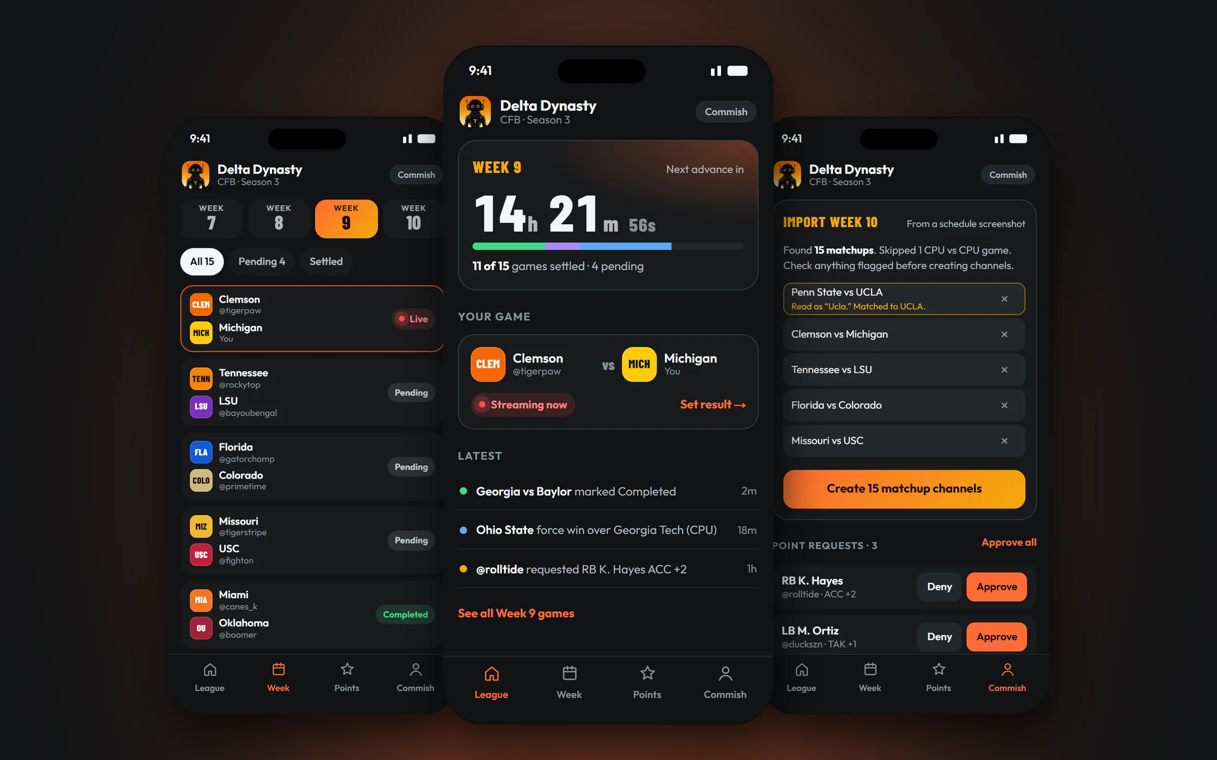 Trilo app concept screens