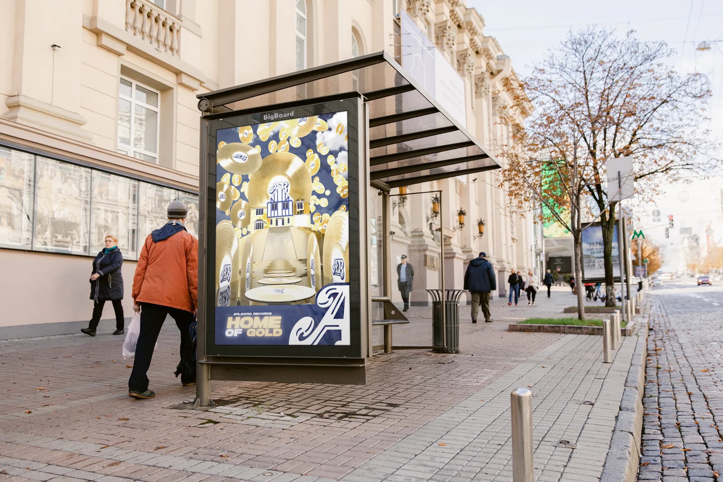 Bus shelter ad mockup