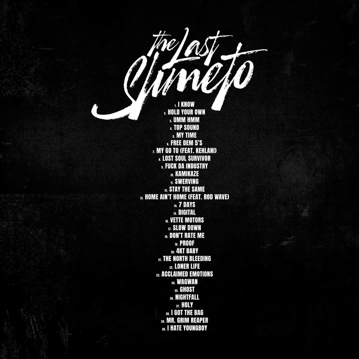 The Last Slimeto tracklist