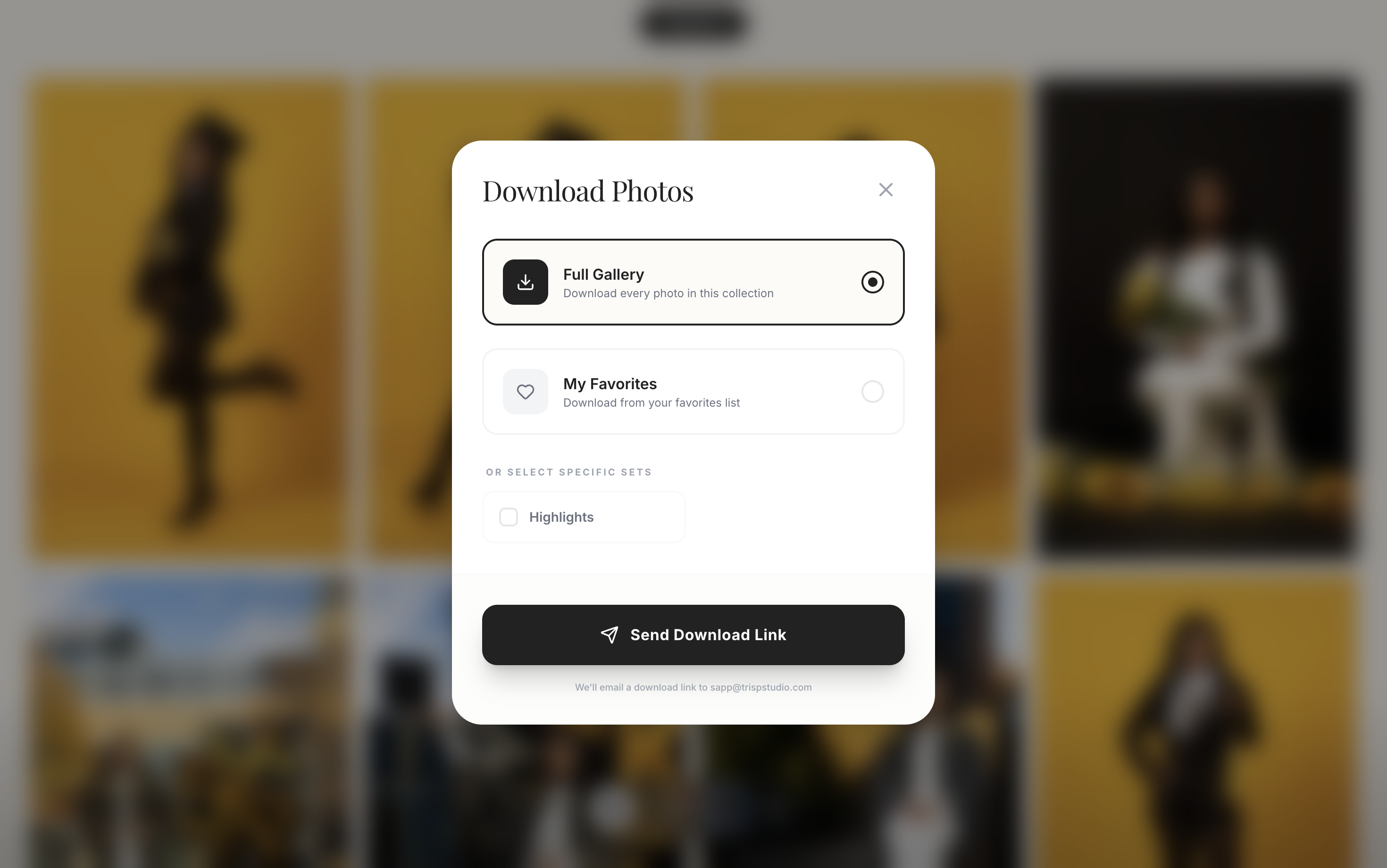 TRISP Client Portal with masonry gallery and favorites system - Image 5